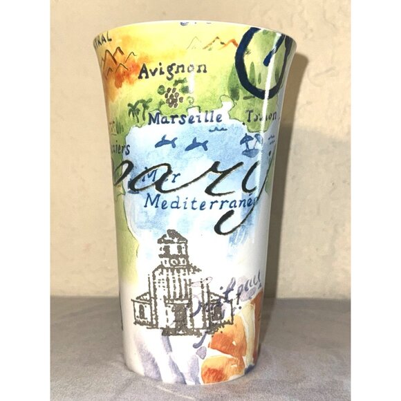 Provence Region Watercolor Art Ceramic Travel Mug France Landmarks Souvenir - Picture 3 of 6